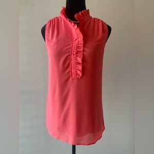 NWT J.Crew Factory Ruffleneck Sleeveless Blouse